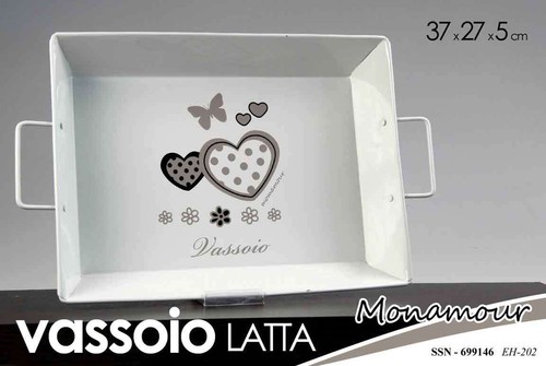 Vassoio rettangolare latta - vassoio, in