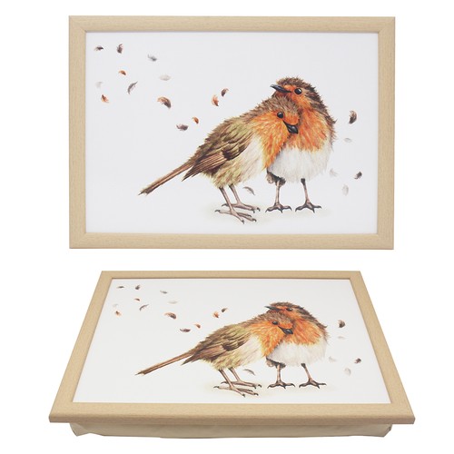 Cushioned laptray robin - cushioned, love
