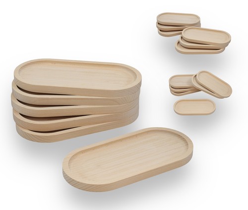 Set vassoi legno - 6, in