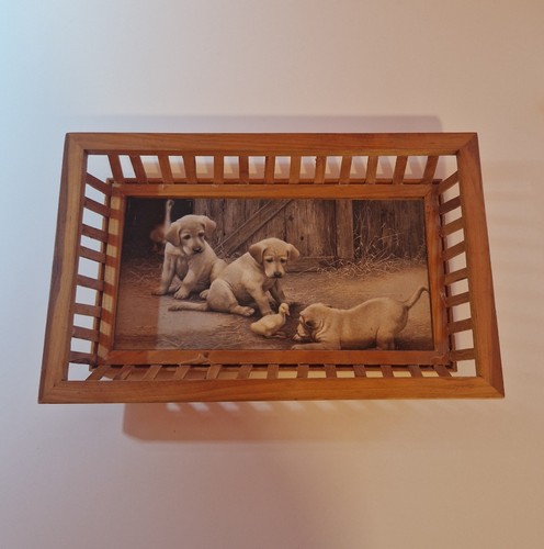 Vassoio vintage legno con - in,