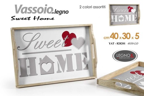 Vassoio legno con manici - in,