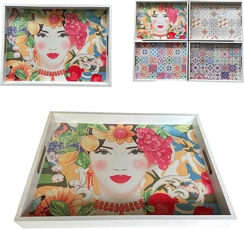 Art home set vassoi legno - in,